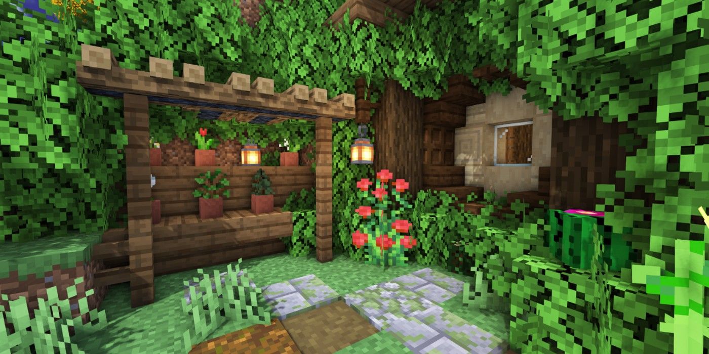 Live in a house in Minecraft and want garden decoration ideas