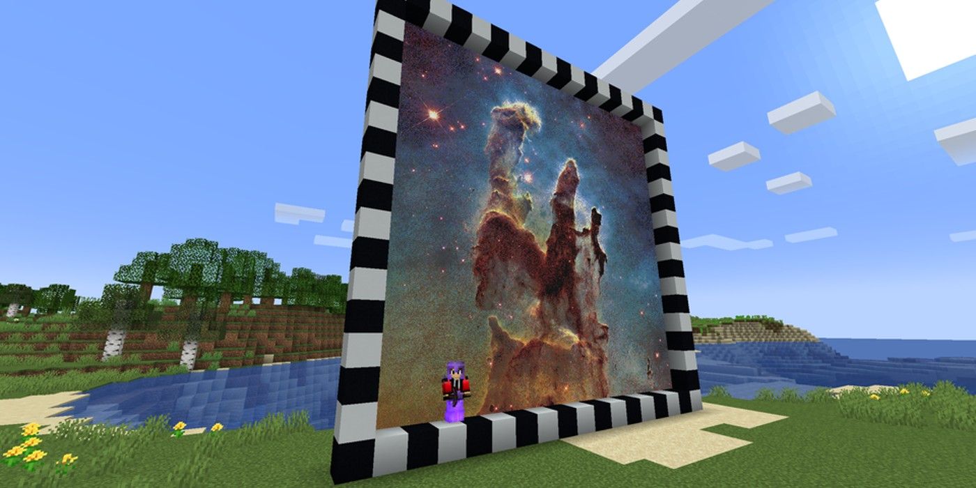 Huge Minecraft Map Art Displays Iconic Pillars Of Creation Space Photo   Minecraft Pillars Of Creation 