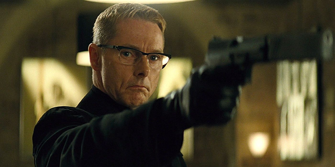 Solomon Lane holding a gun in Mission: Impossible