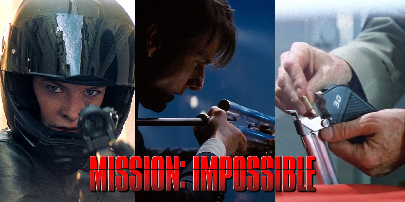Split image of Ilsa, Ethan and Phelps from Mission Impossible