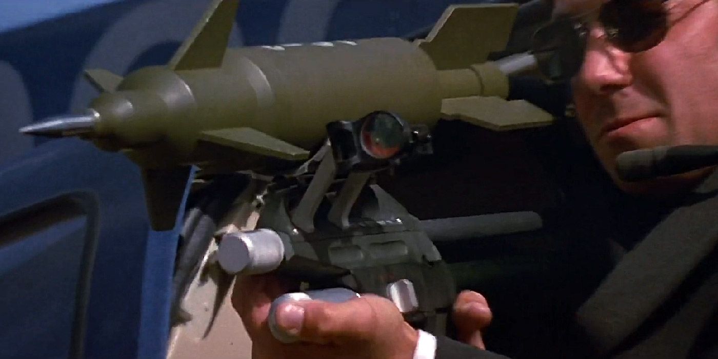 IMF agent fires an information missile in Mission Impossible 2