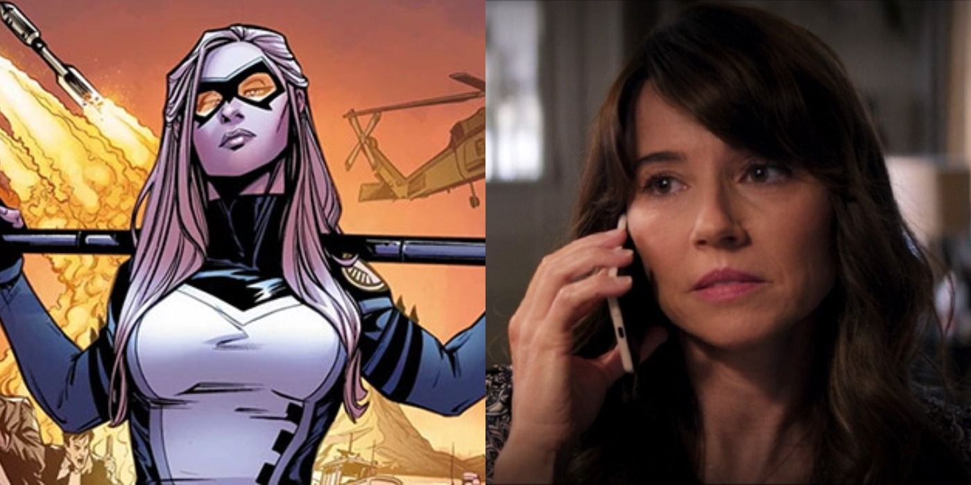 Split image of Mockingbird in Marvel comics and Laura in Hawkeye