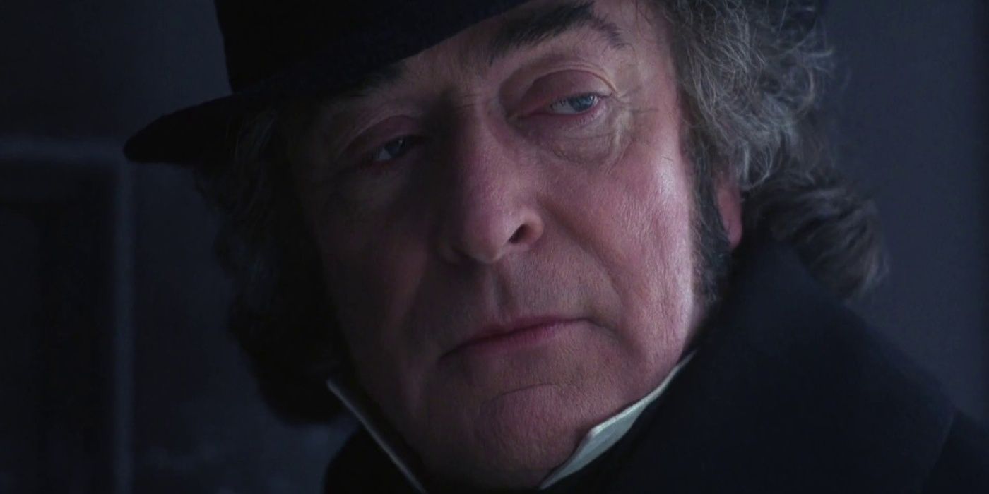 Michael Caine Scowling as Scrooge in the Muppet Christmas Carol