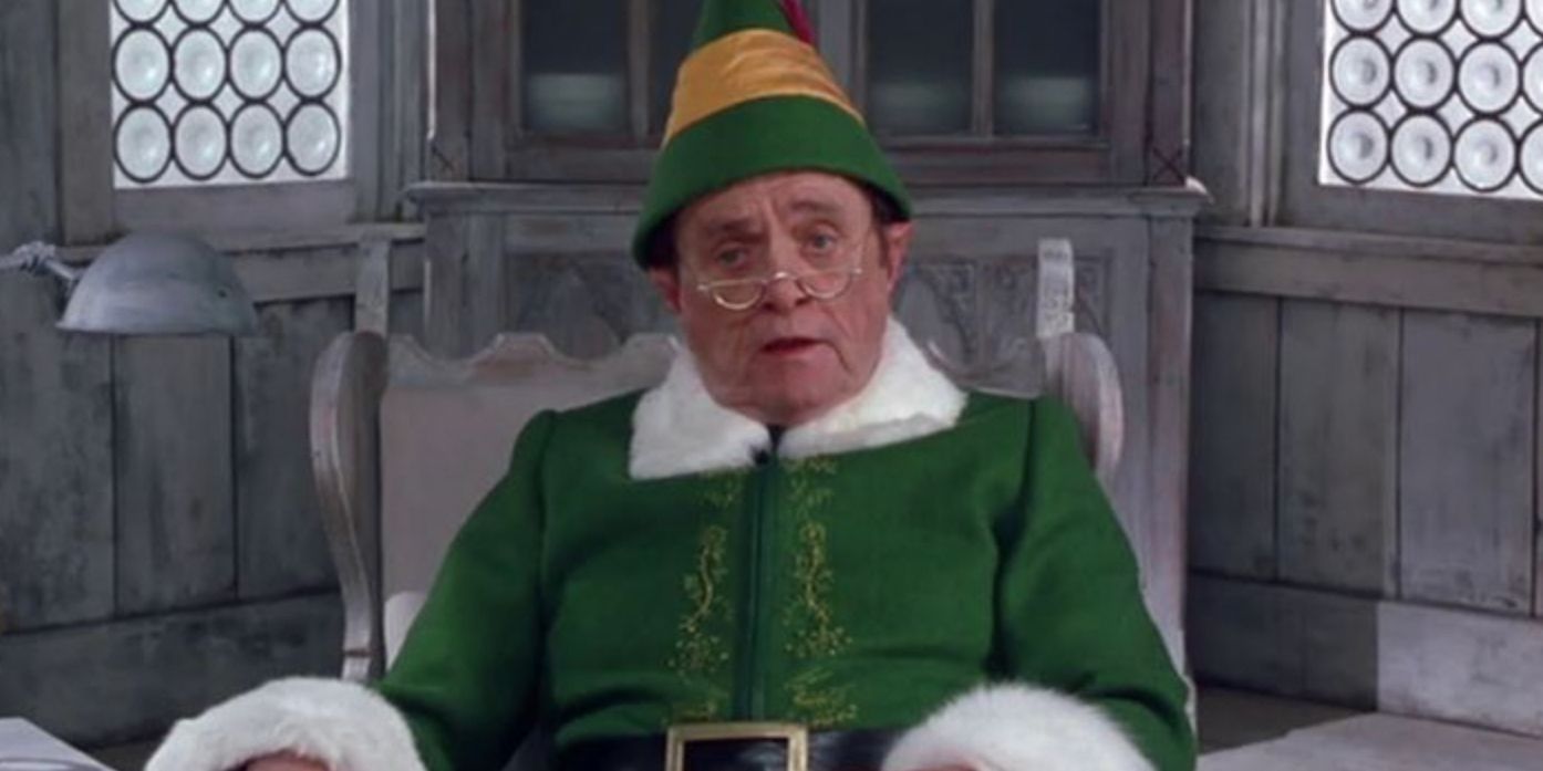 Papa sits in his chair in Elf