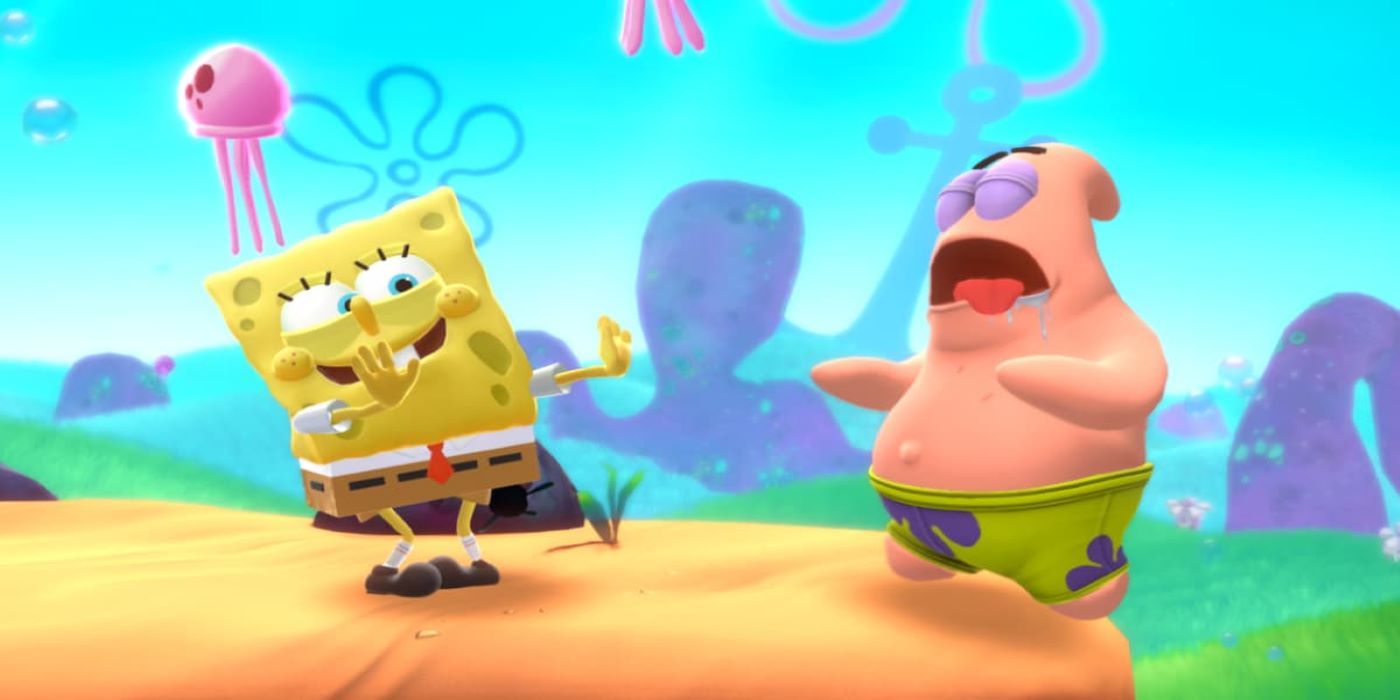 Patrick and Spongebob from Nickelodeon All Star Brawl B