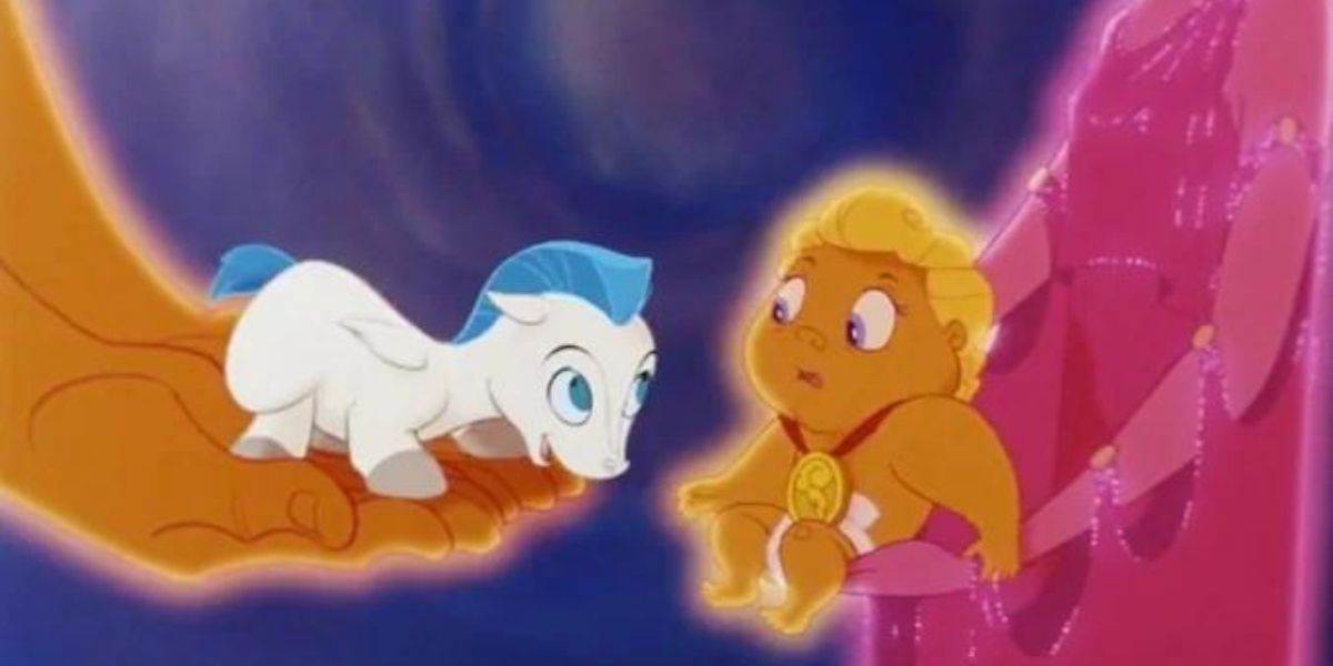Baby Peagsus and Hercules meeting