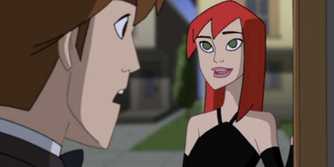 Peter Parker and Mary-Jane in a black dress in Spectacular Spider-Man
