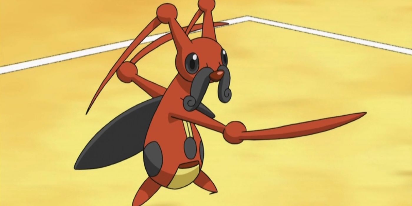 Kricketune in battle in the Pokémon anime