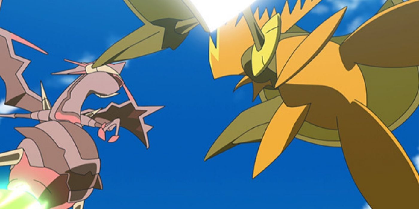 Ash's Neganadel battles Tapu Koko in the Pokémon anime