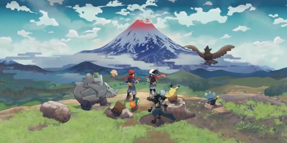 The giant, beautiful landscape of Pokemon Legends Acres