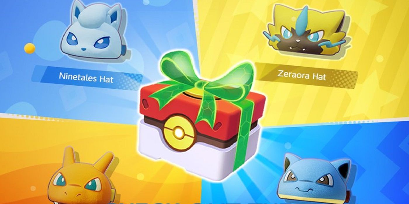 Pokémon Unite is giving away one of 4 Pokémon-themed hats on the first of January alongside random daily log-in bonuses for the holiday season.