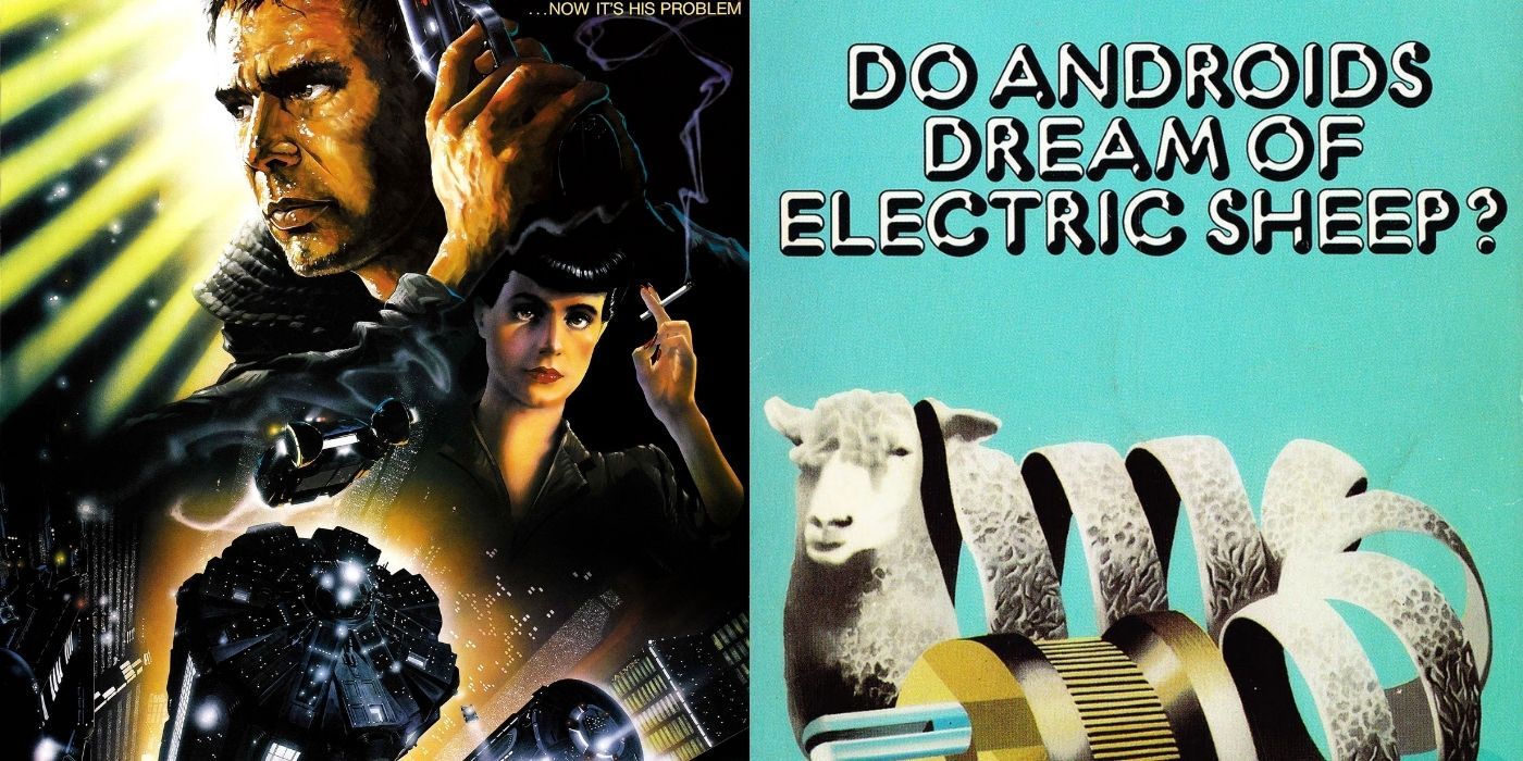 Poster for Blade Runner and the cover of Do Androids Dream of Electric Sheep