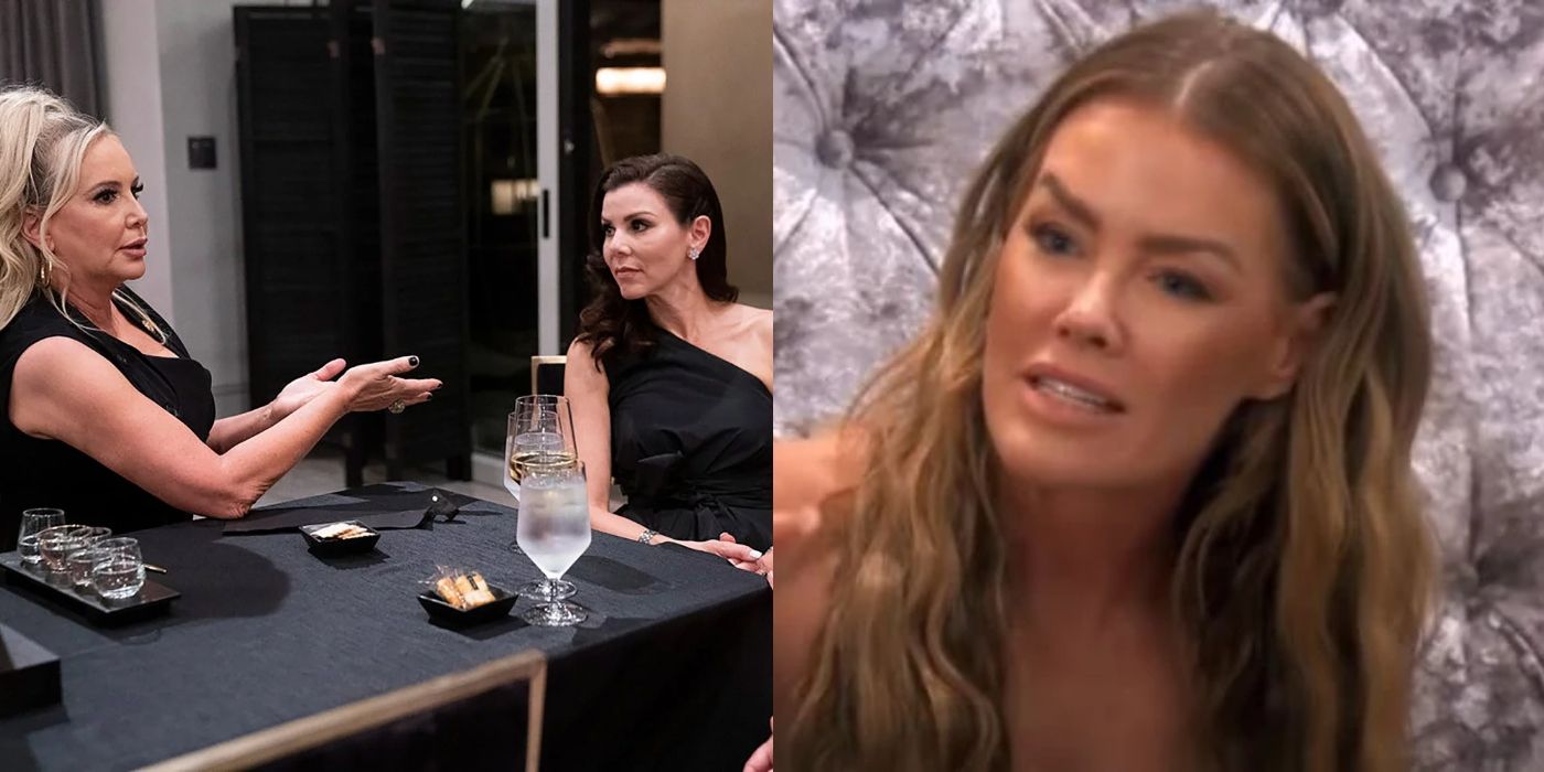 Split image of Shannon and Heather and Nicole on RHOC