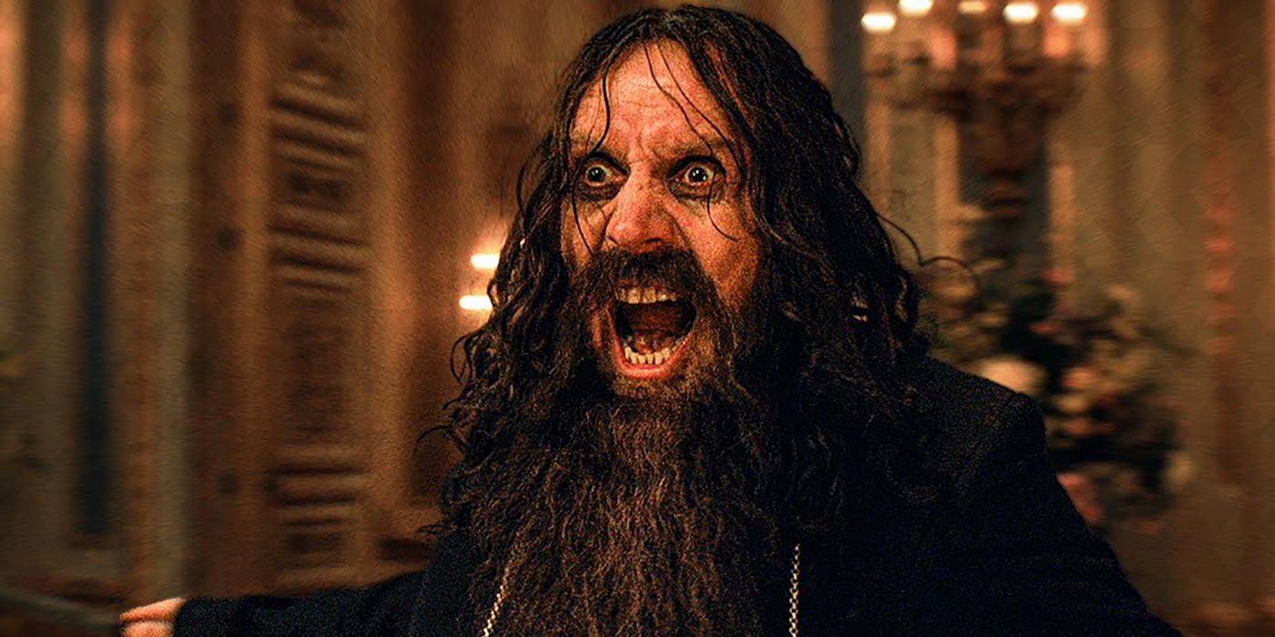 Rasputin screaming in rage in The King's Man