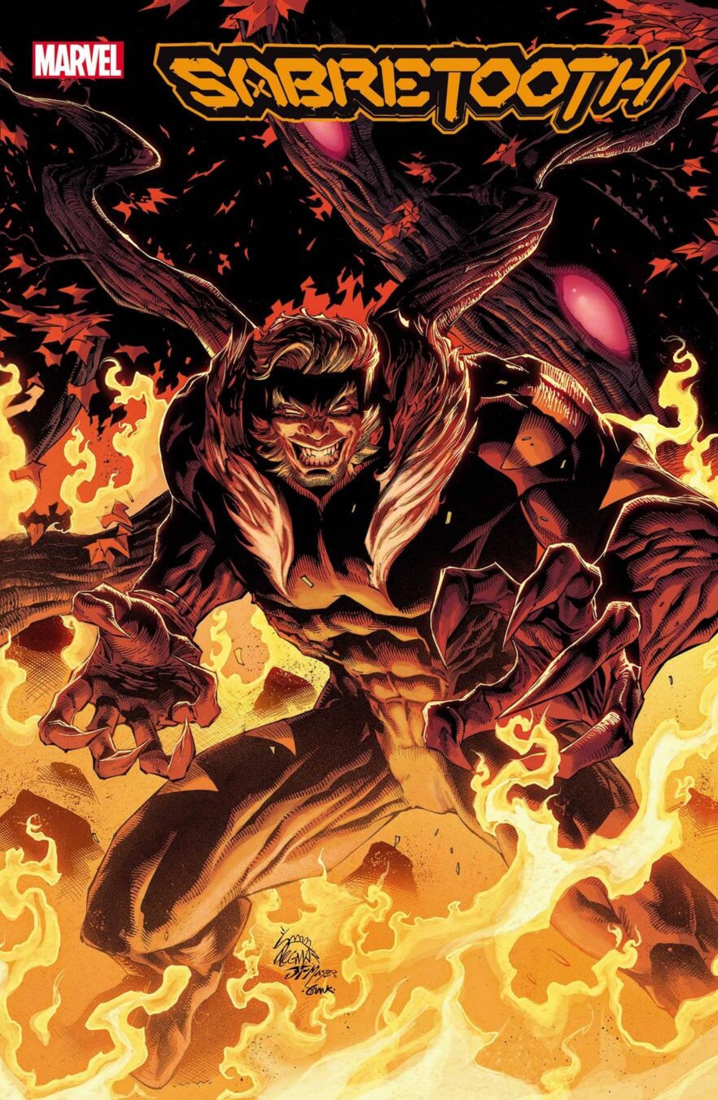 Sabretooth cover, showing Sabretooth in Hell