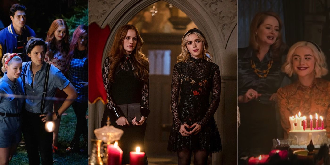 Photos of Sabrina and Riverdale side by side feature image