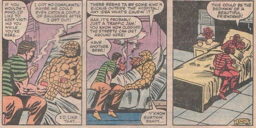 Sandman and The Thing in the hospital