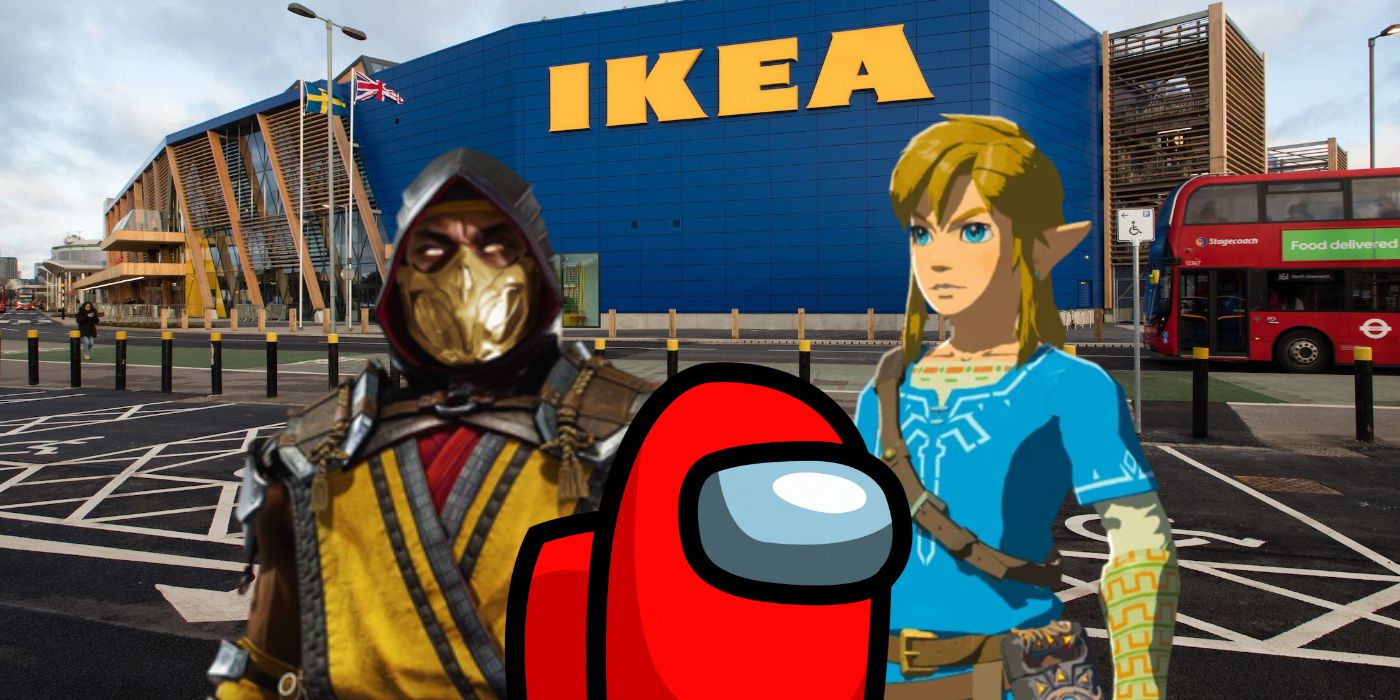 Scorpion, Link and an Among Us crewmate visit IKEA