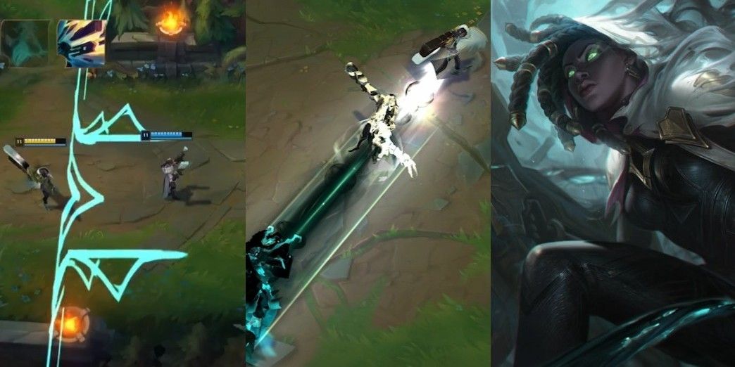Collage of Senna images from League of Legends.