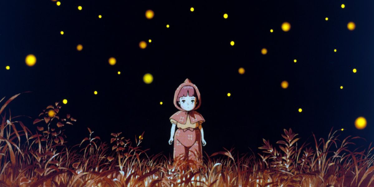 Setsuko in the fireflies in Grave of the Fireflies