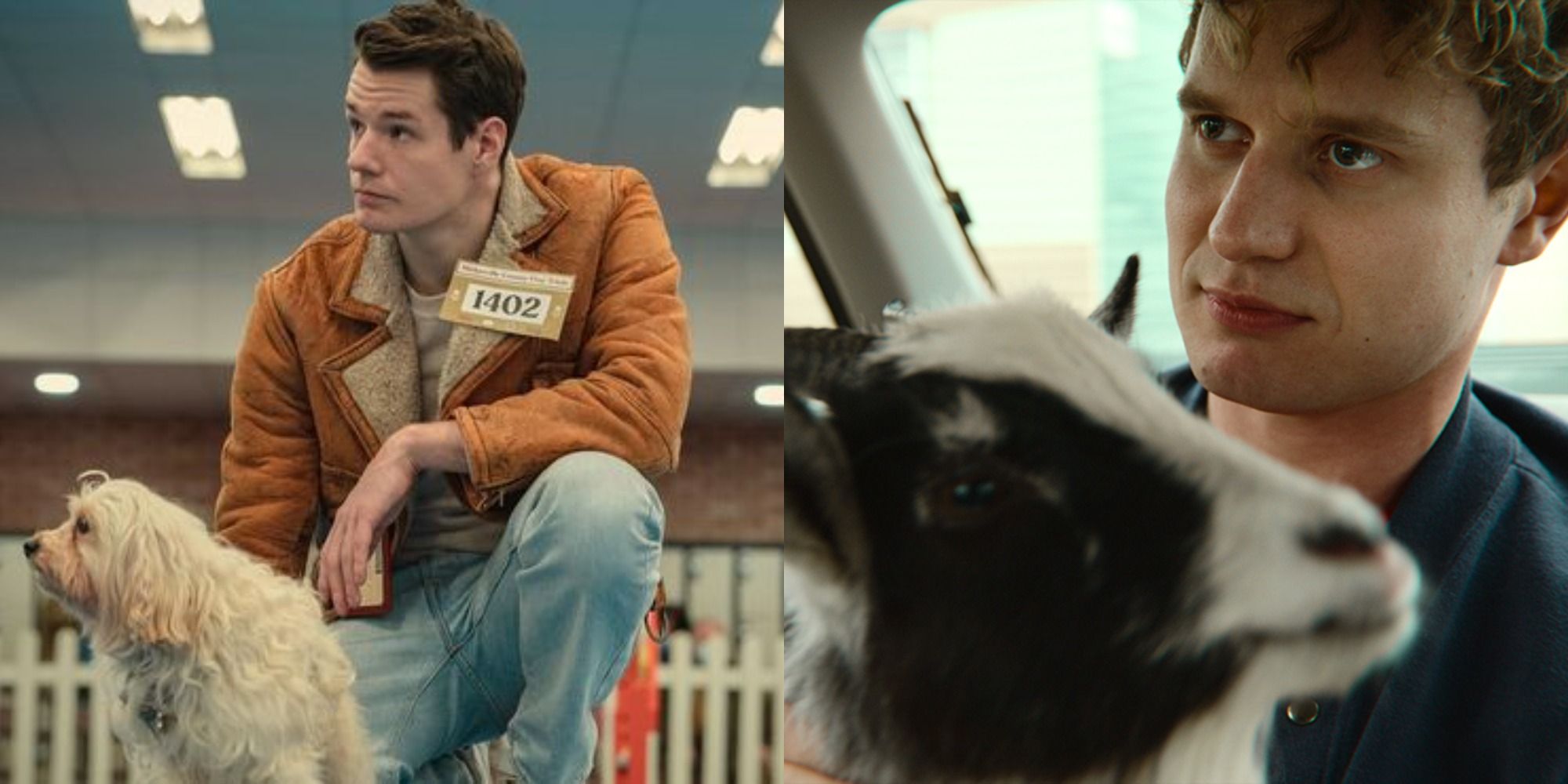 Split image showing Adam and Madam and Steve and Goat in Sex Education