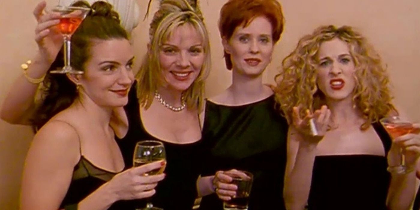 The four girls from Sex and the City posing for a photo