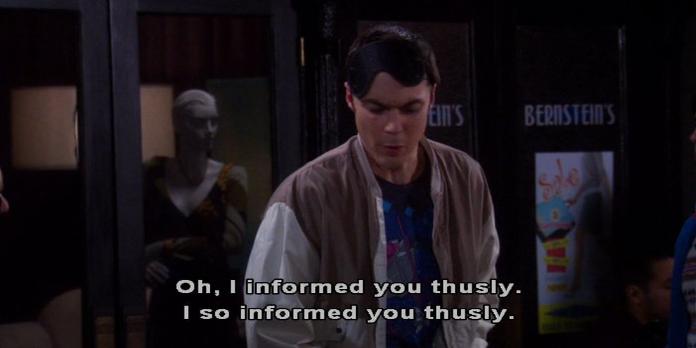 Sheldon informing someone thusly on TBBT