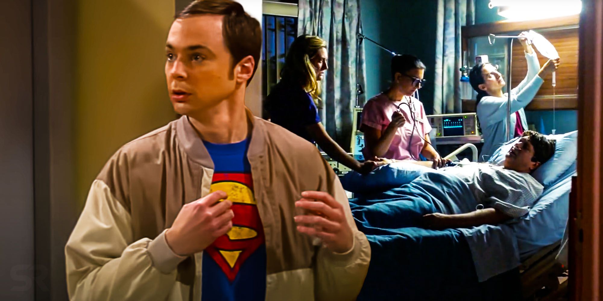 Sheldons fear of hospitals big bang theory Young sheldon george heart attack