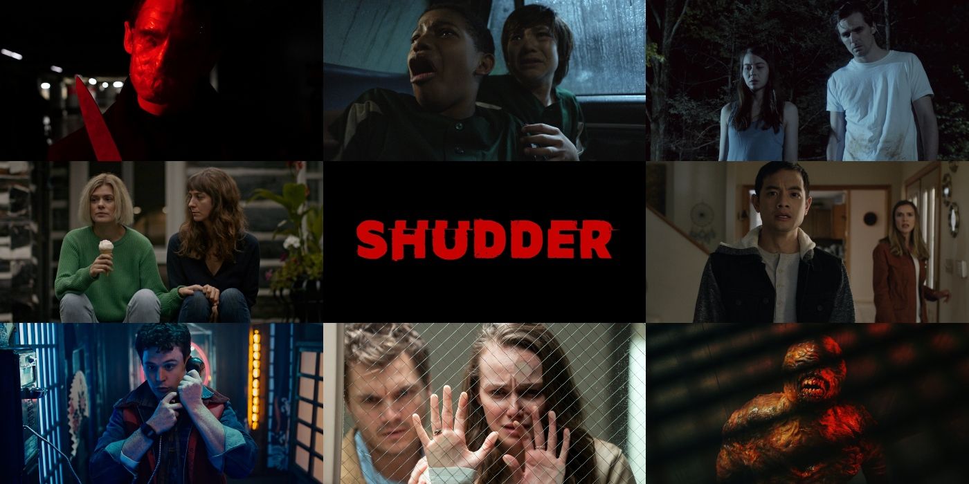 Shudder logo with its 7 movies
