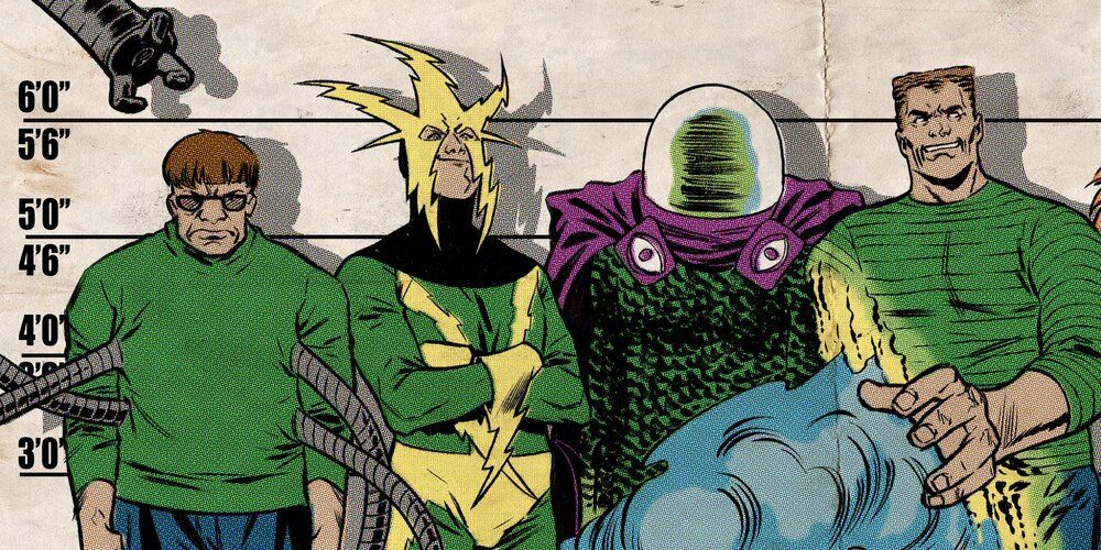 Doc Ock, Electro, Mysterio, and Sandman in Sinister Six line up 