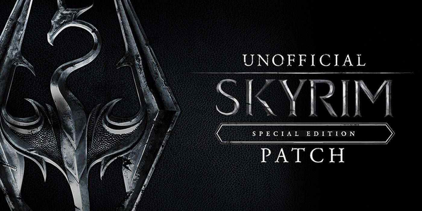 A title shot of the Unofficial Skyrim Special Edition patch