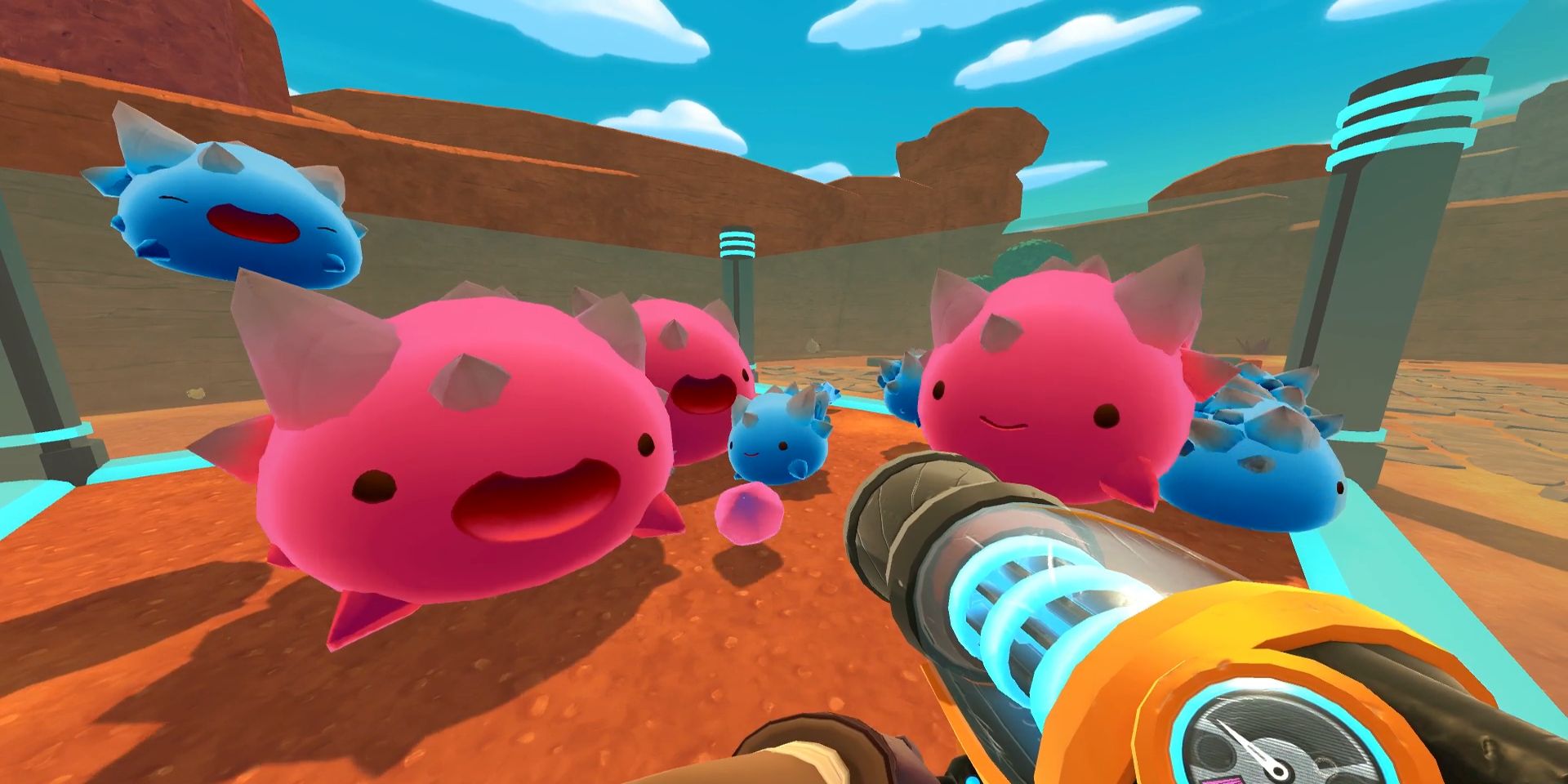A screenshot from the video game Slime Rancher.