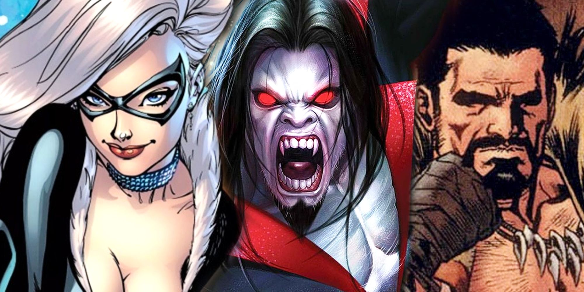 Sony&rsquo;s Spider-Man Universe Characters Morbius, Kraven, and Black Cat