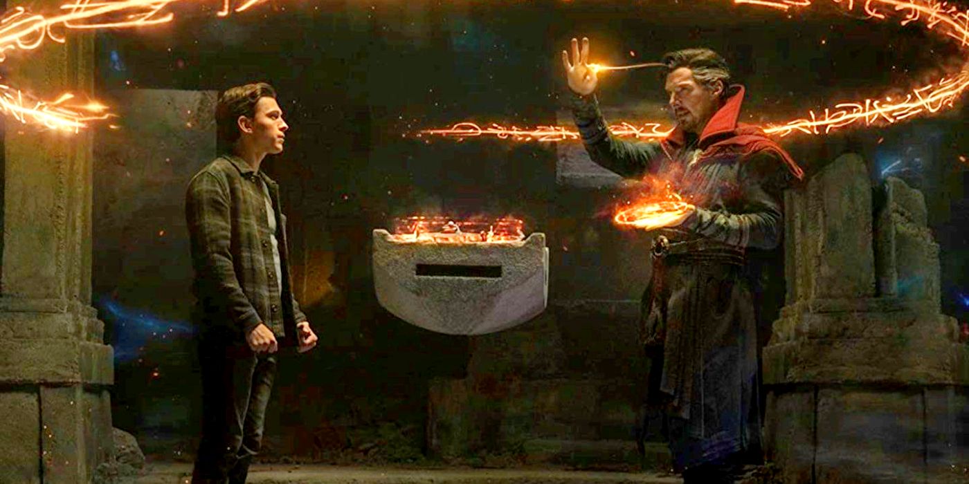 Doctor Strange casts a spell for Peter Parker in Spider-Man: No Way Home