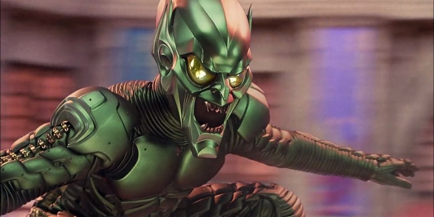 Green Goblin laughing in Spider-Man