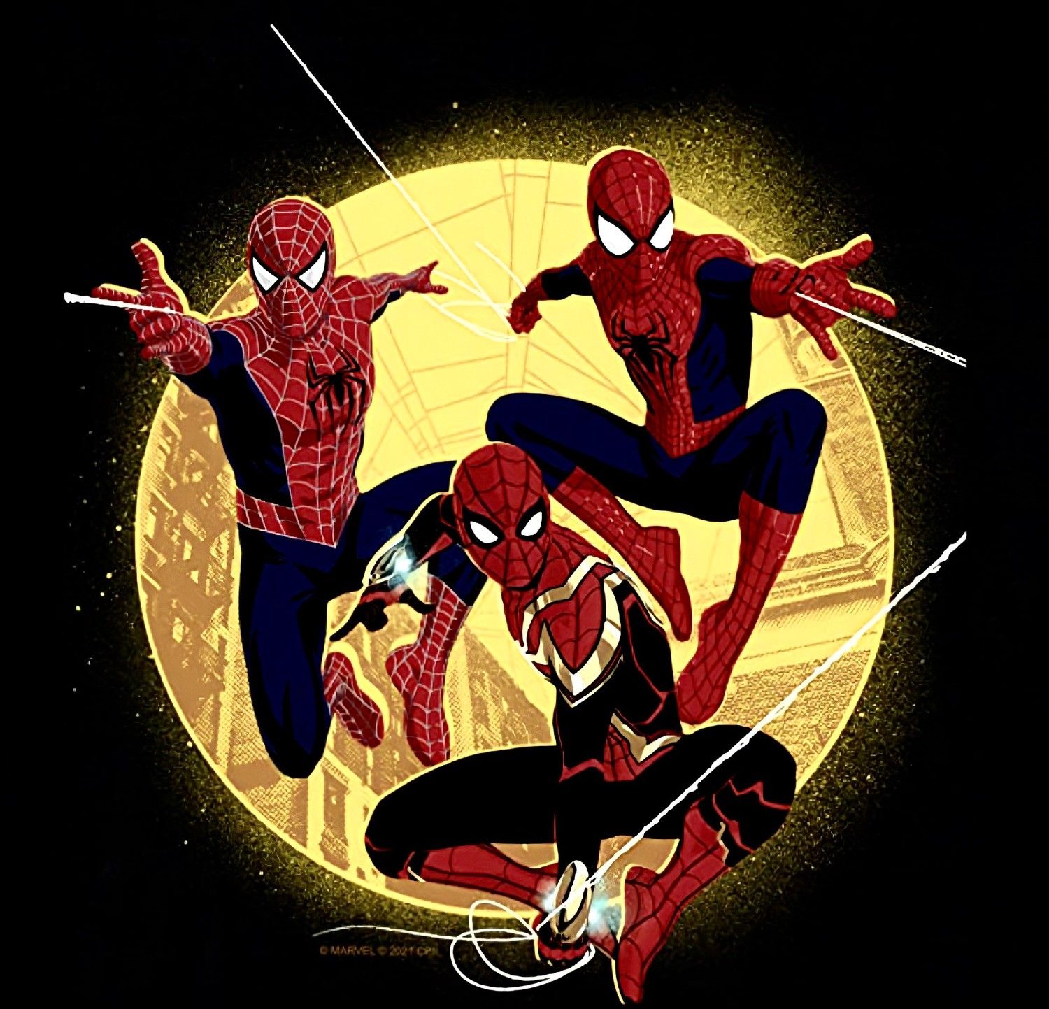 Spider-Man No Way Home Three Spideys Portal Artwork