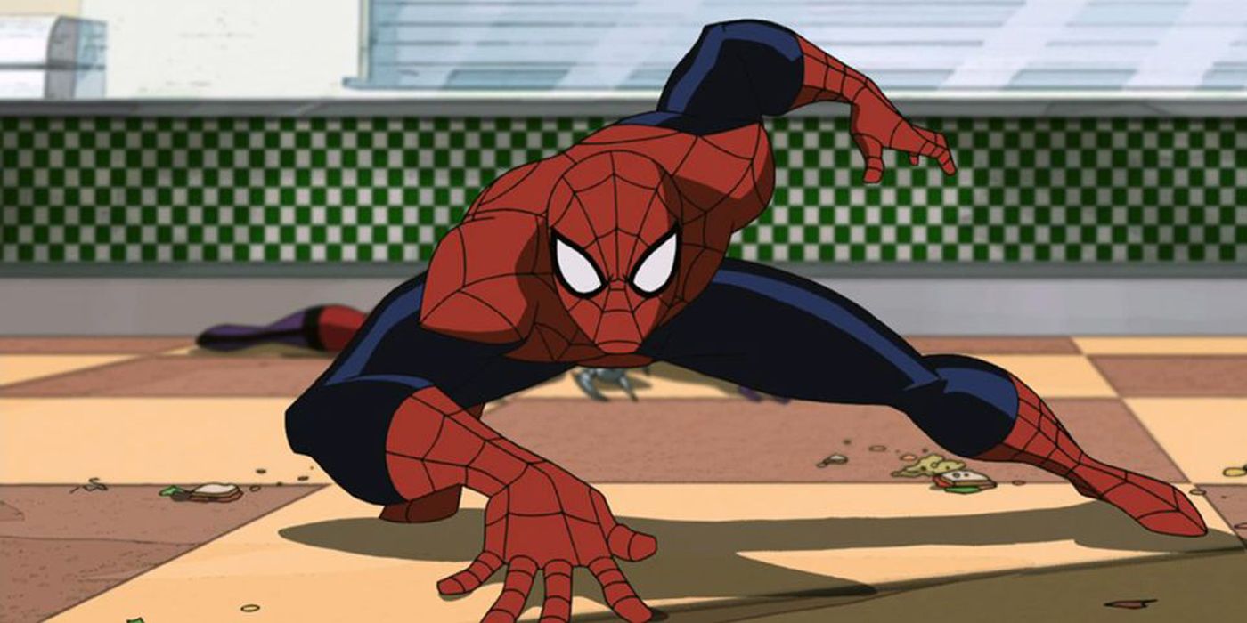 Spider-Man in battle in Ultimate Spider-Man.