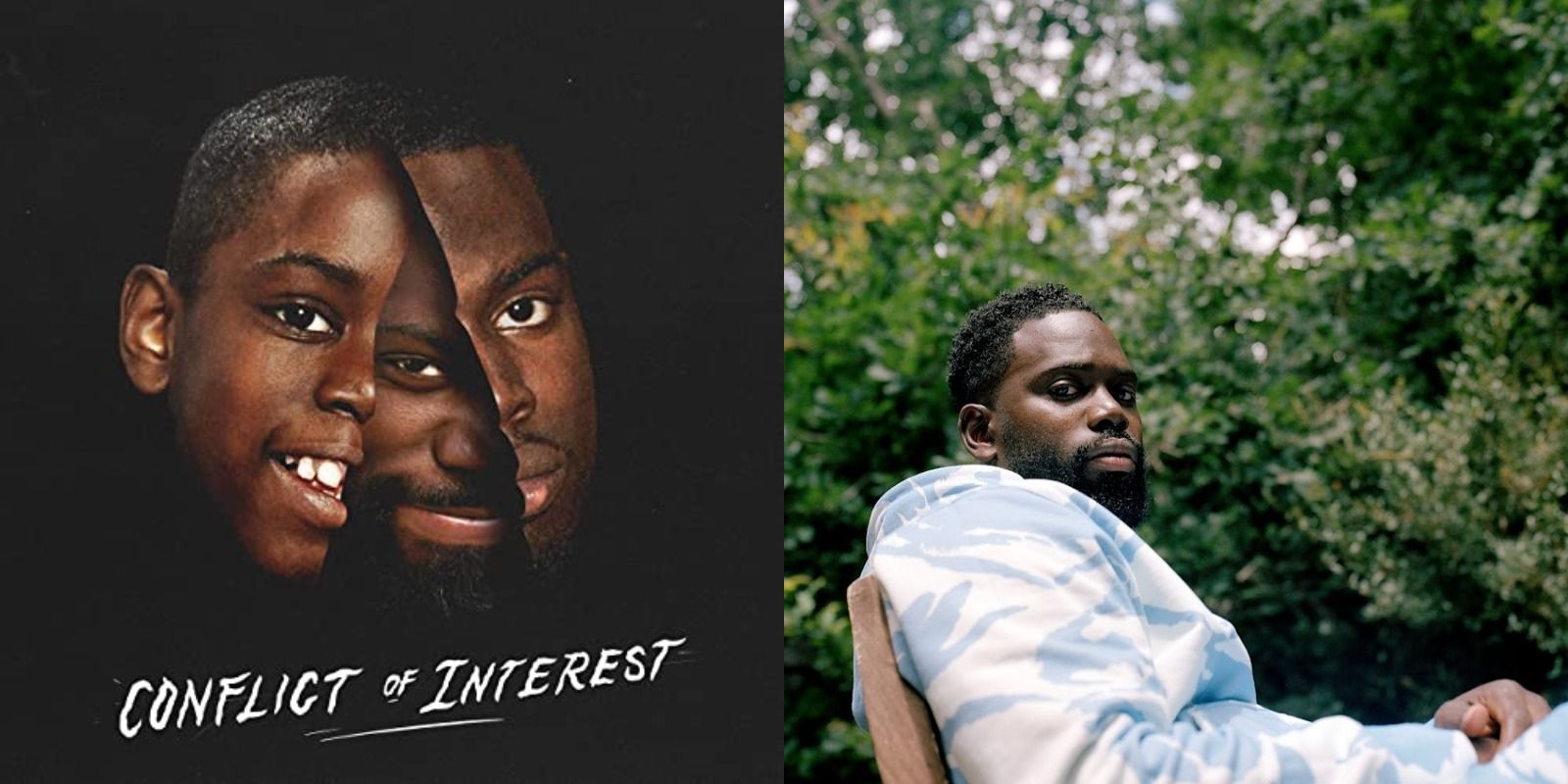 Split image of the album cover of Conflict of Interest and Ghetts