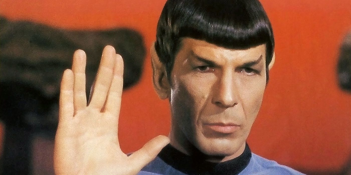 Spock greeting someone in Star Trek