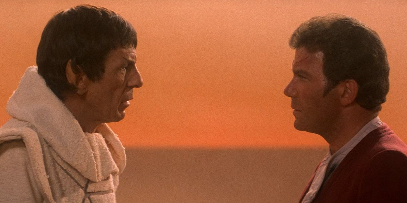 Spock greets Kirk in Star Trek III: The Search for Spock