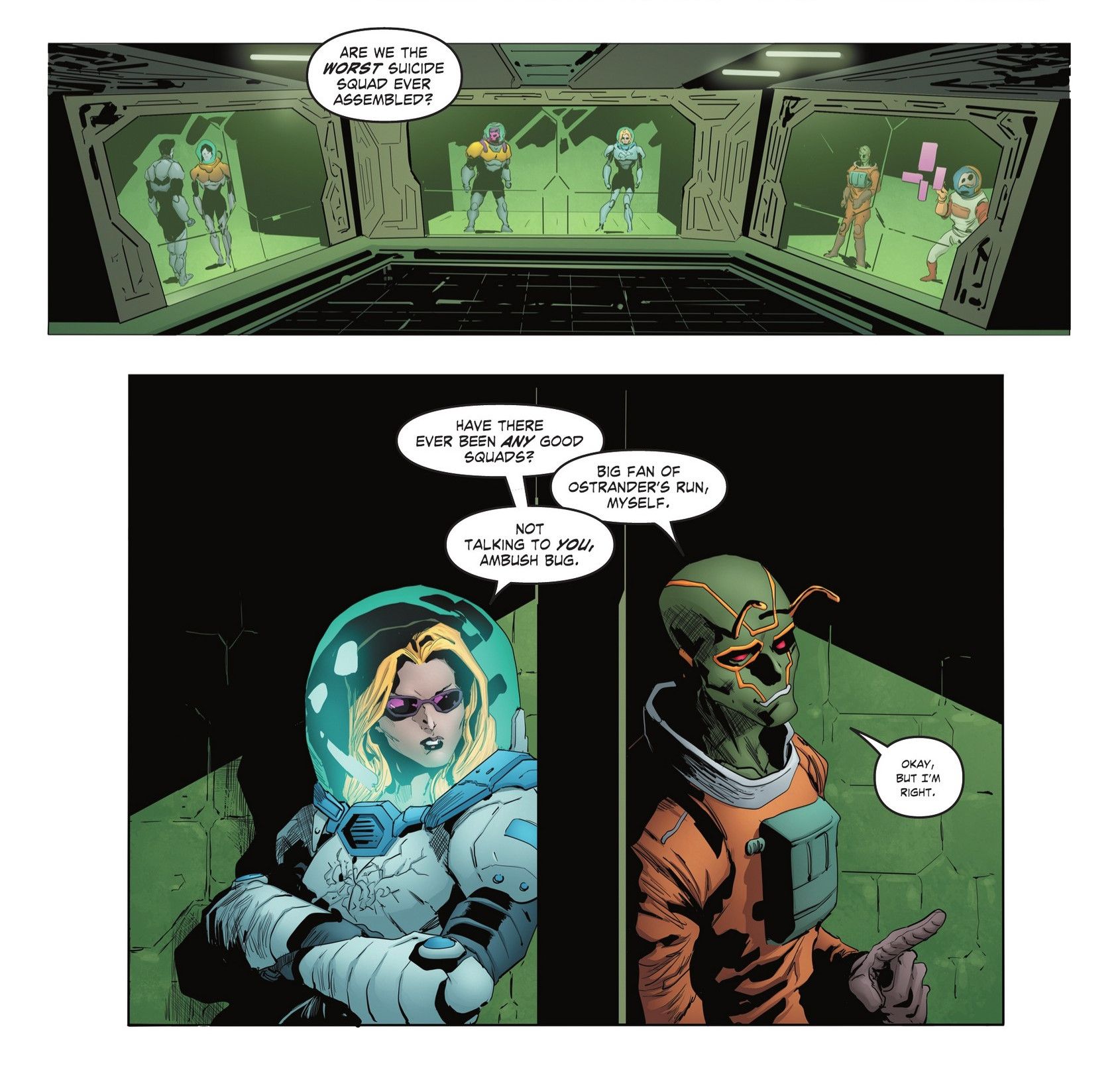 Ambush Bug acknowledges John Ostrander&rsquo;s run on Suicide Squad