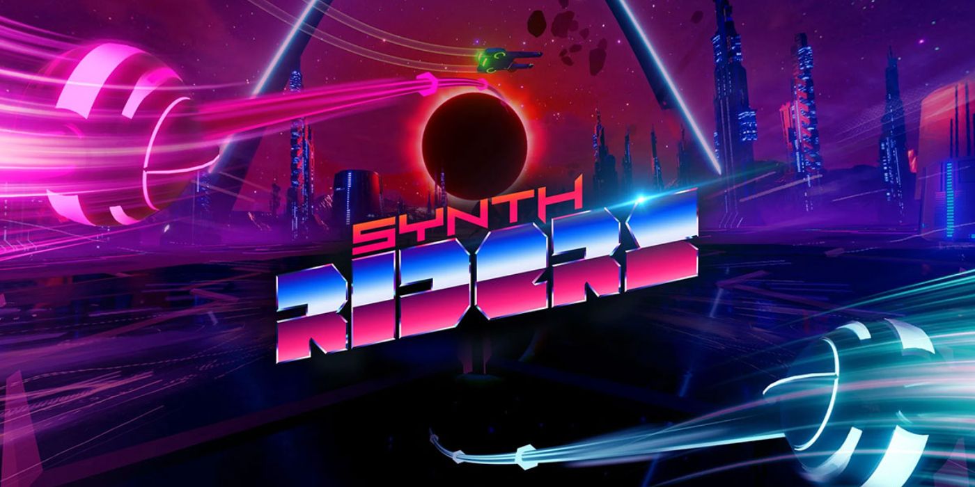 Synth Riders art showing the game's title.