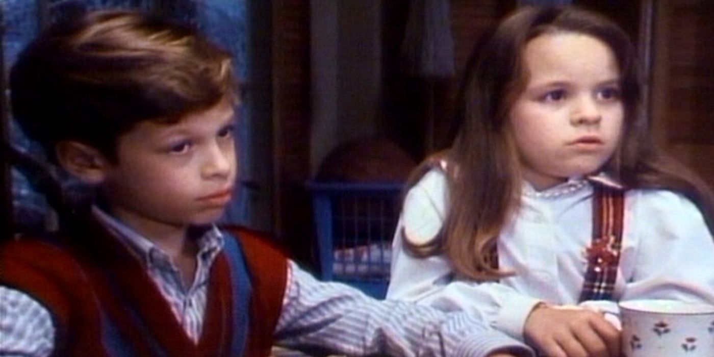 Two children looking in the same direction in Tales from the Darkside