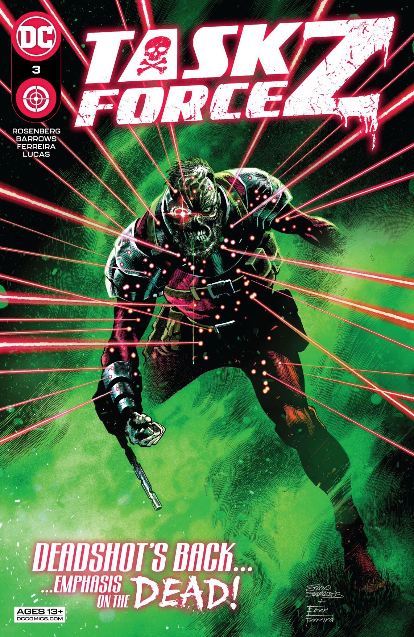 Task Force Z 3 preview cover, featuring a zombie Deadshot