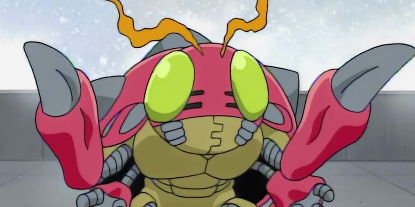 Tentomon stands in the original Digimon series