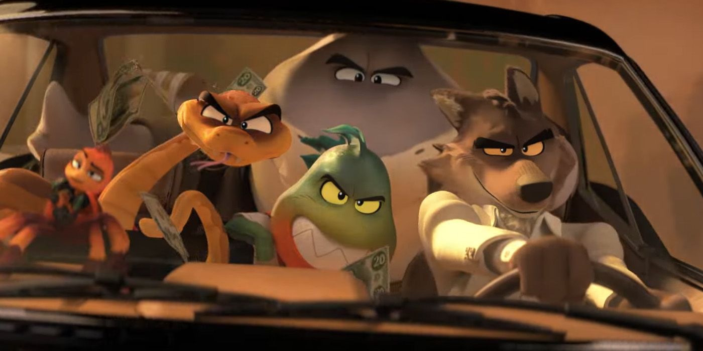 The Bad Guys riding in a car together