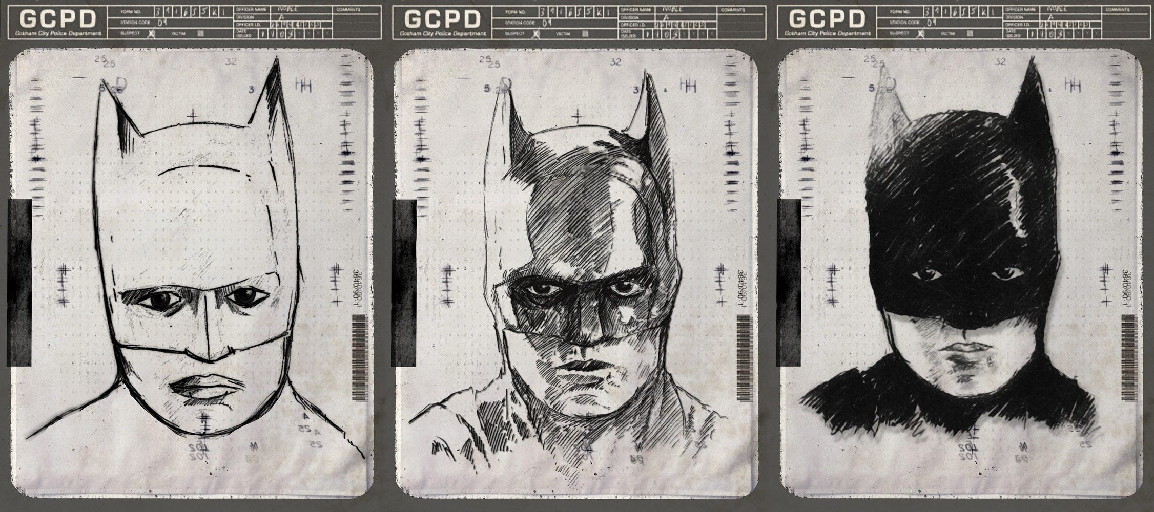 The Batman Gotham PD sketches