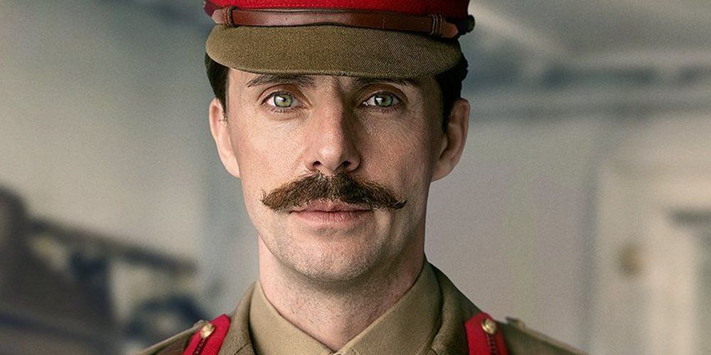 Morton wears a mustache and military uniform in The King's Man