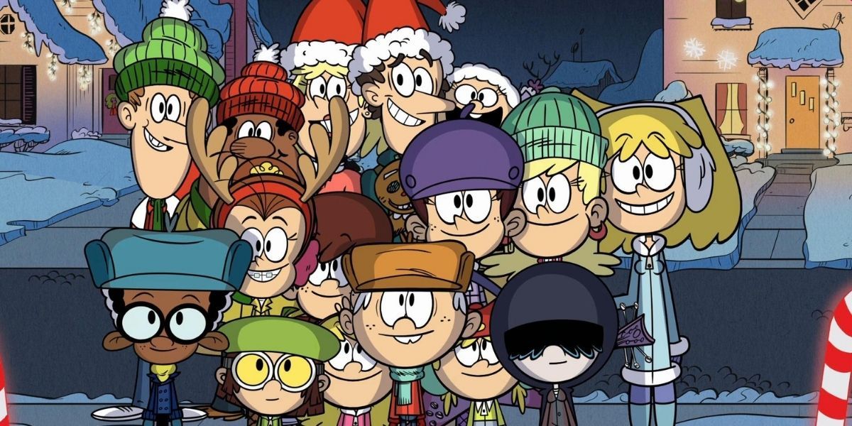 The Loud family caroling in The Loud House