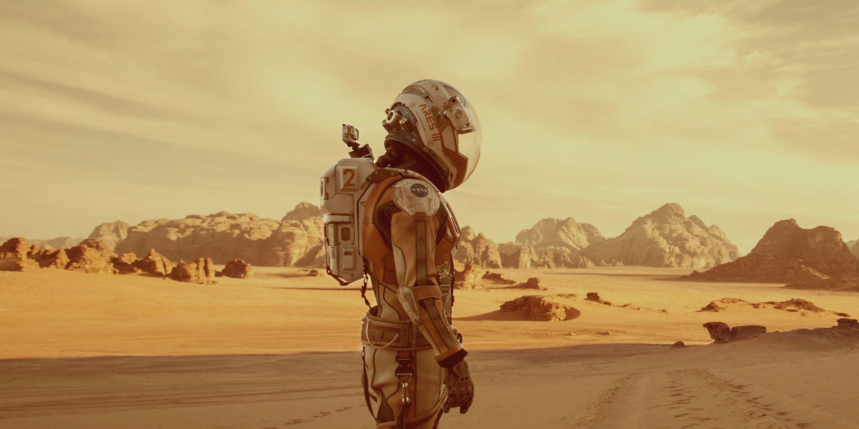 Long Shot Of Mark Watney On Mars in The Martian